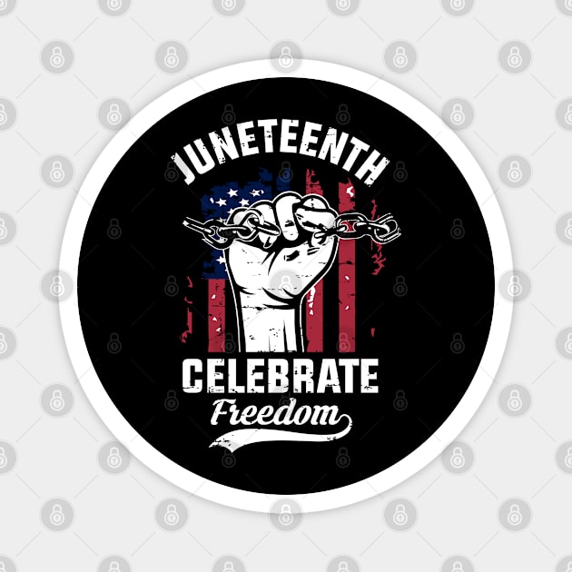 Juneteenth Celebrate Freedom, Black History Magnet by UrbanLifeApparel